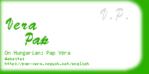 vera pap business card